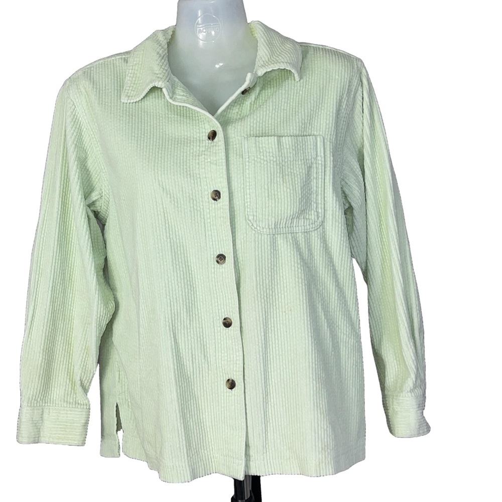 L.L. Bean Light Green Button-Up Shirt XS
